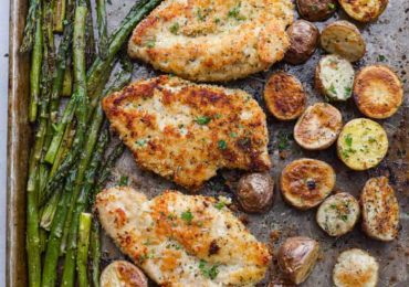 Sheet Pan Crispy Parmesan Garlic Chicken