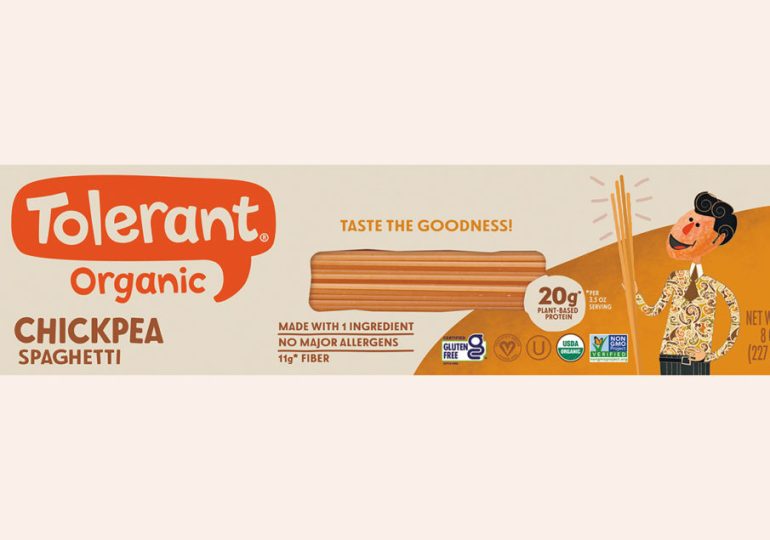 Tolerant launches organic chickpea spaghetti