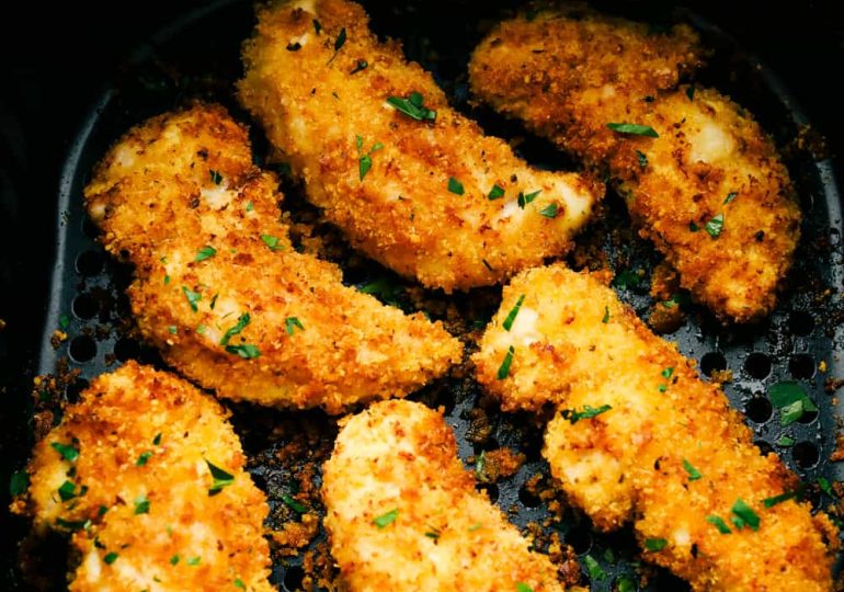 Crispy Parmesan Air Fryer Chicken Tenders