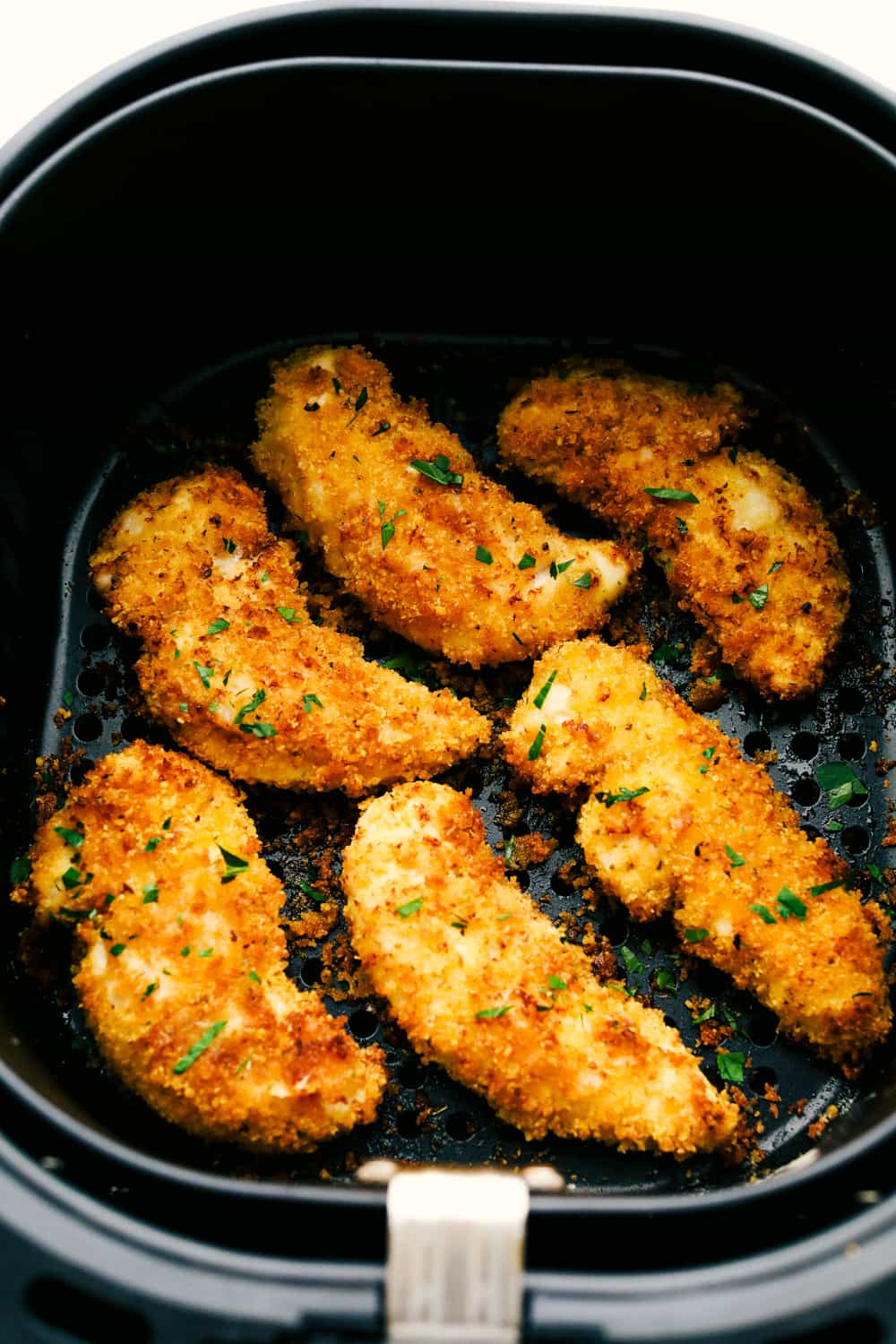 Crispy golden crust, juicy tender inside. Air Fryer Chicken Tenders