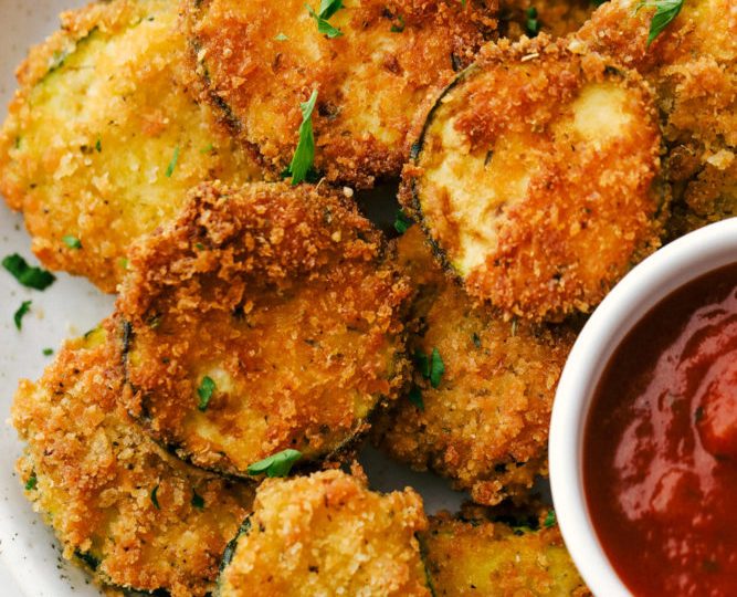 Crispy Parmesan Fried Zucchini