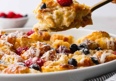 Croissant Breakfast Casserole